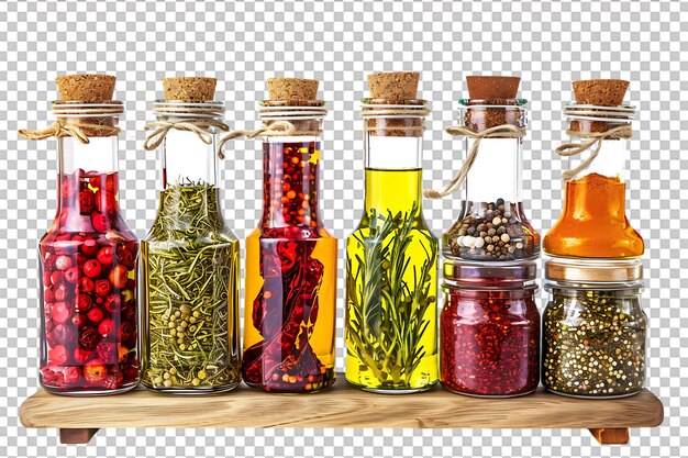 PSD condiments shelf isolated against a transparent background