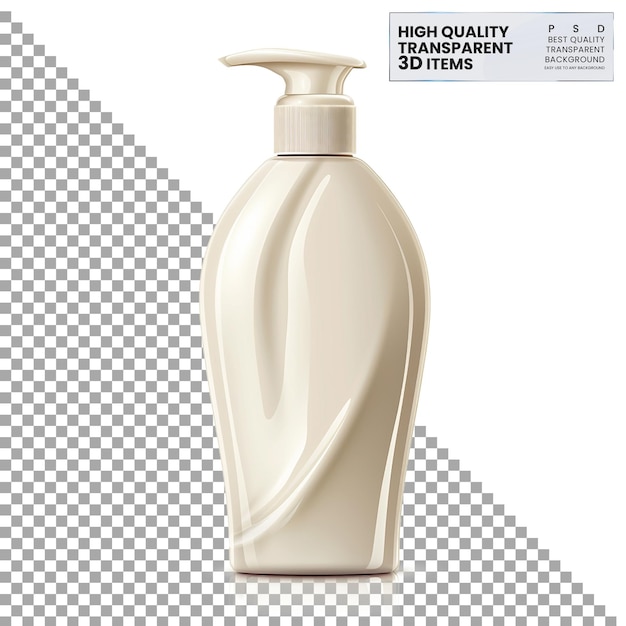 PSD conditioner bottle creamy png on isolated transparent background