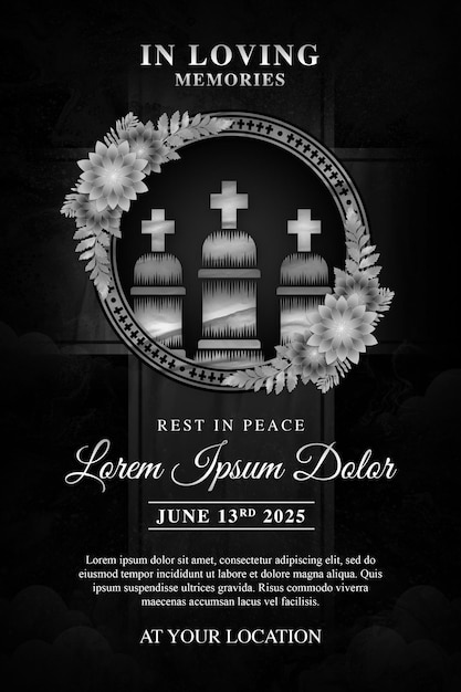 Condolence Flyer Template