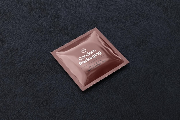 PSD condom packaging mockup