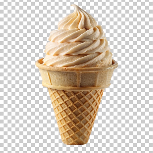 cone ice cream on transparent background