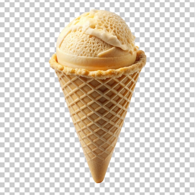 cone ice cream on transparent background