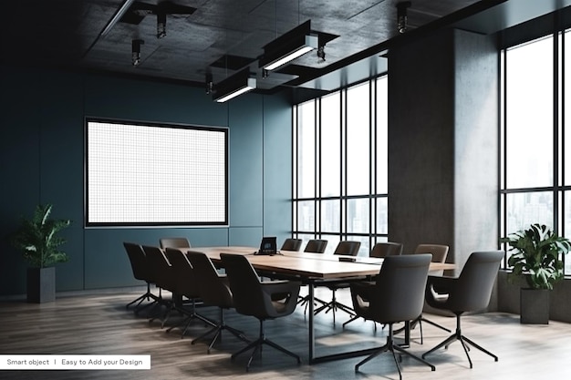 Conference room projector screen mockup office meeting whiteboard mockup board meeting mockup