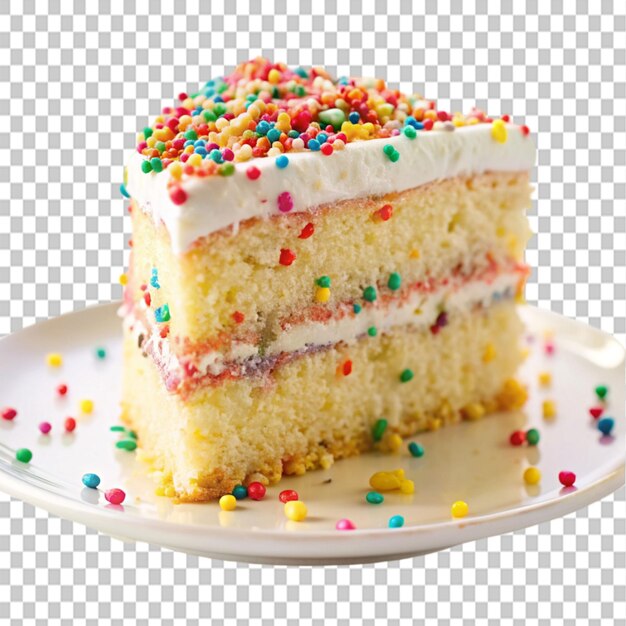 PSD confetti cake on transparent background