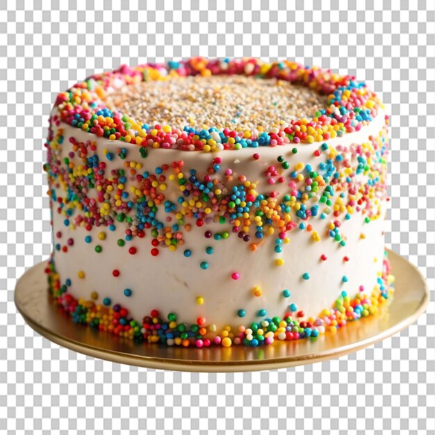 PSD confetti cake on transparent background