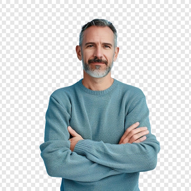 PSD confident portrait of a man with crossed arms