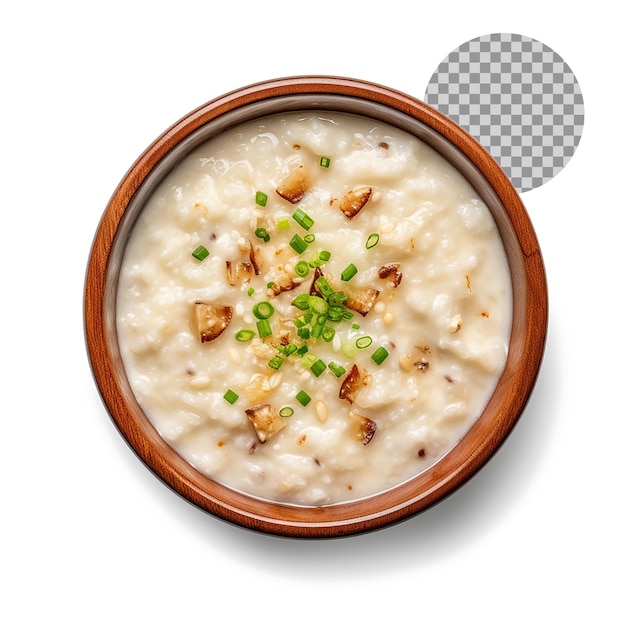 PSD congee rice porridge on transparent background