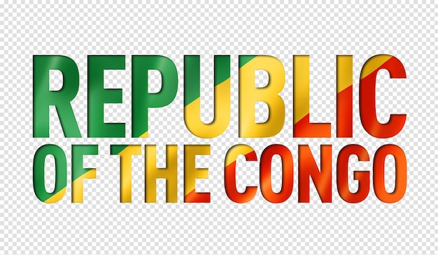 Congolese flag text font