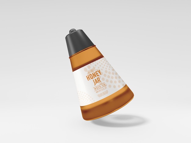 Conical Honey Jar Packaging Mockup