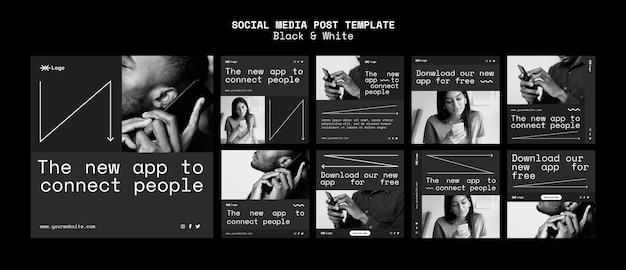 PSD connecting people app social media posts