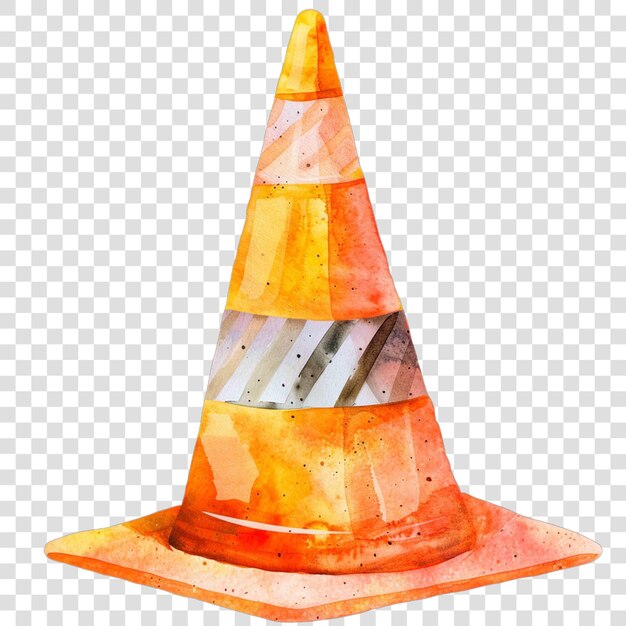 PSD construction cone illustration construction watercolor