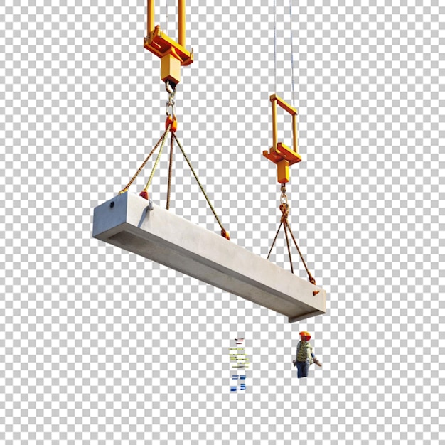 PSD construction crane hook lifting concrete slab