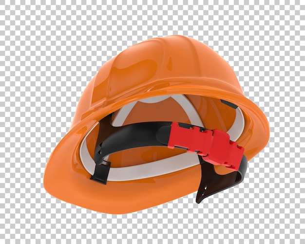 Construction hat on transparent background 3d rendering illustration