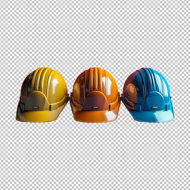 PSD construction helmet isolated on transparent background