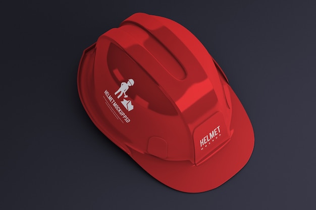 Construction helmet mockup isolated