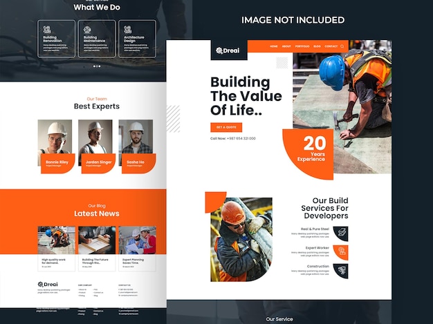 Construction Landing Page Template