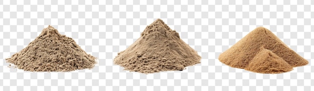 PSD construction sand pile isolate on white background isolate on transparency background psd