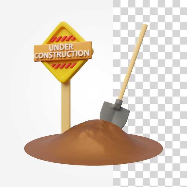 Under construction work 3d icon