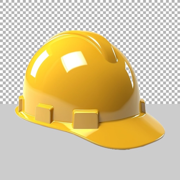 Construction Worker Cap or Hat on Transparent Background Ai Generated