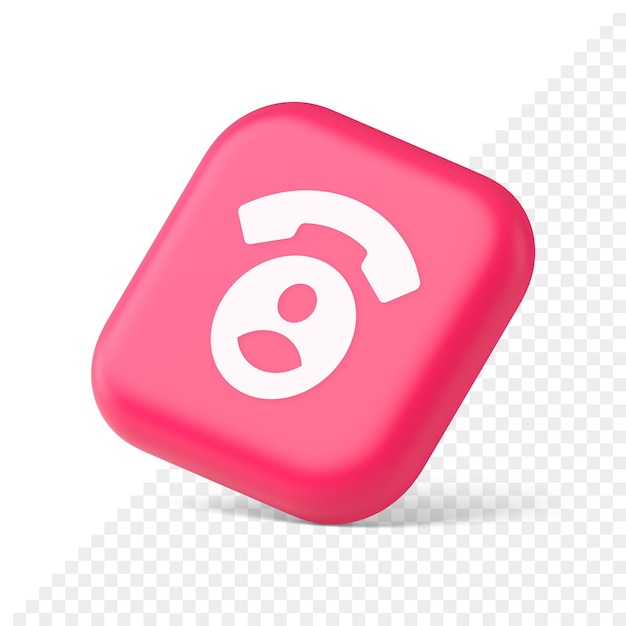 Contact phone call voice communication button dialog assistance helpline consulting 3d isometric icon