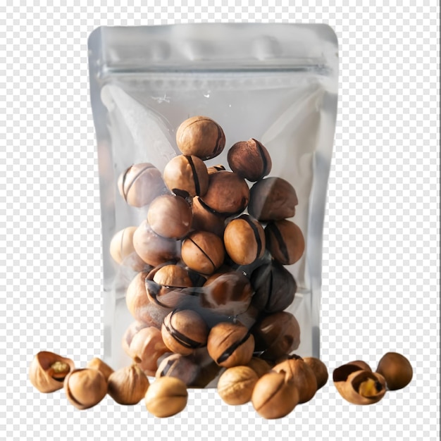 a container of nuts including almonds and almonds