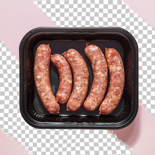 PSD a container of sausages with the word sausage on it