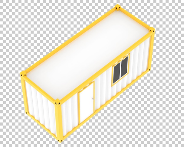 Container on transparent background 3d rendering illustration