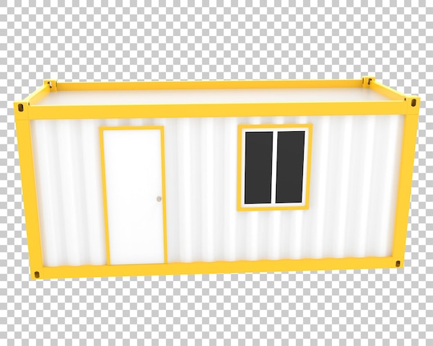 Container on transparent background 3d rendering illustration