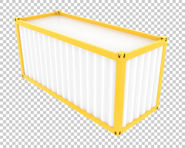 Container on transparent background 3d rendering illustration