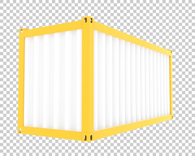 Container on transparent background 3d rendering illustration