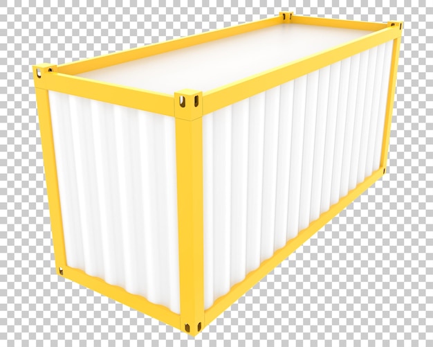 Container on transparent background 3d rendering illustration