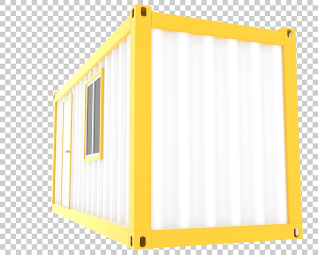 Container on transparent background 3d rendering illustration