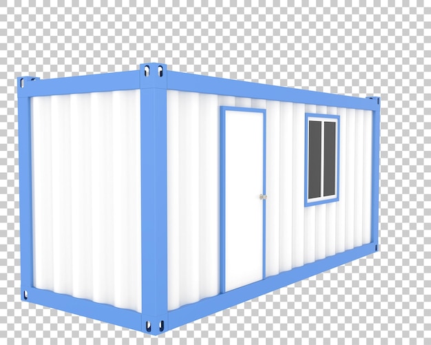 Container on transparent background 3d rendering illustration