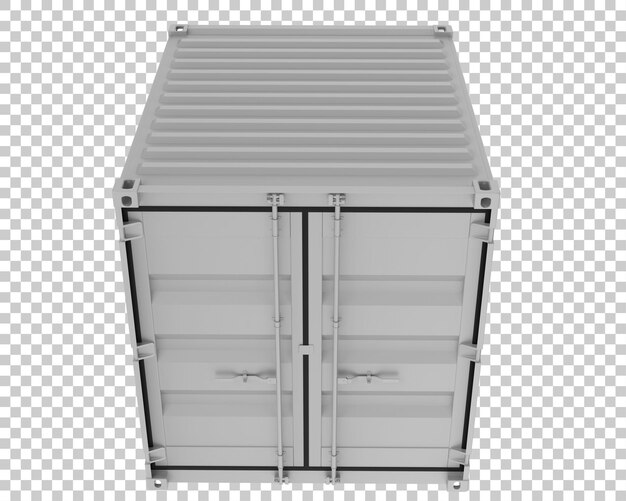 Container on transparent background 3d rendering illustration