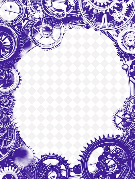 Contemporary Chrome Frame Enhanced With Wire and Industrial PNG Creative Background Design