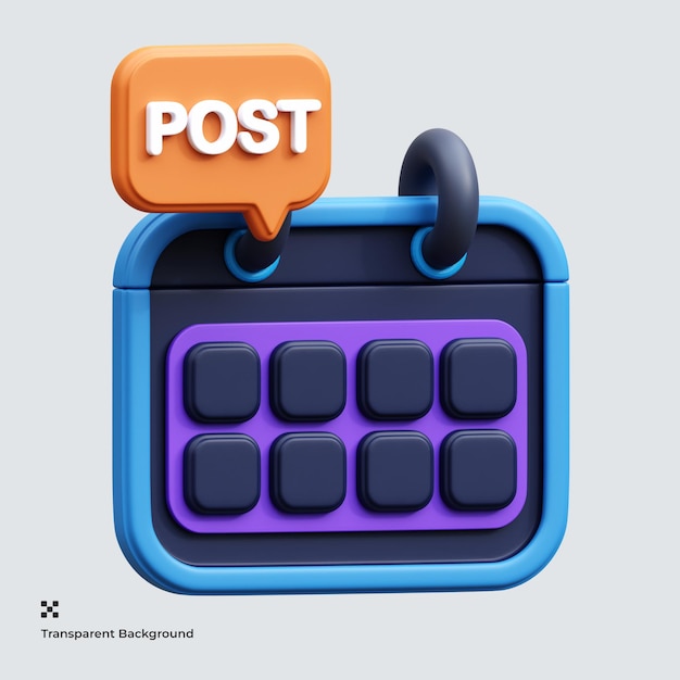 content schedule 3d icon