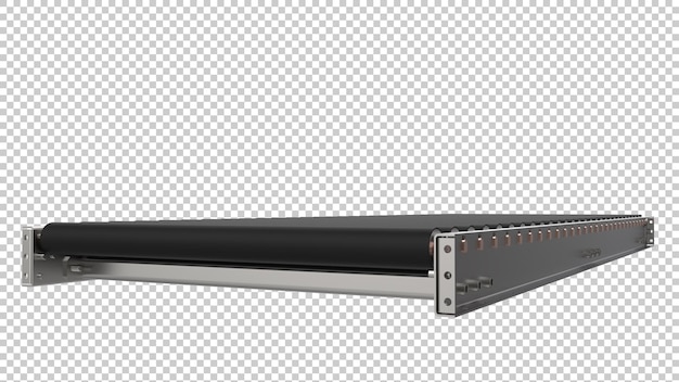 Conveyor belt isolated on transparent background 3d rendering illustration