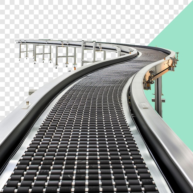 Conveyor belt transparent background isolated image generative AI