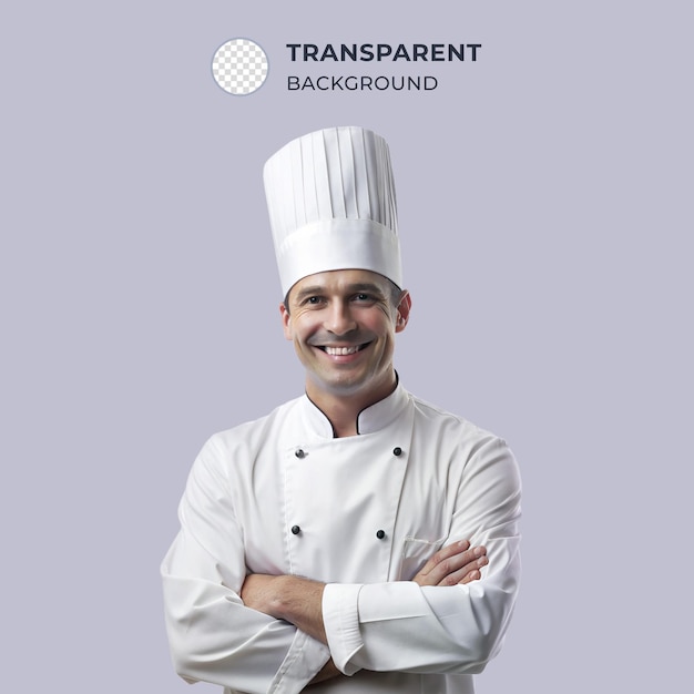 A cook worker isolated on transparent background