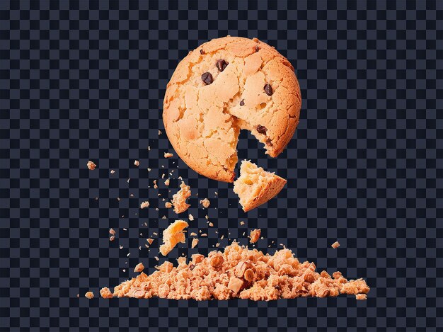 PSD a cookie with a bite taken out of it