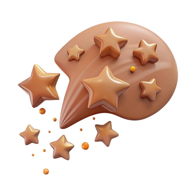 PSD a cookie with star shaped cookies and star shaped cookies