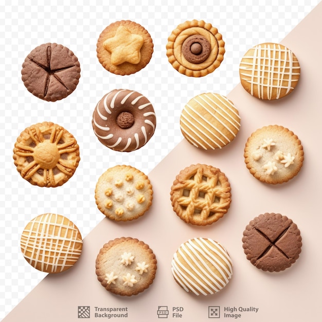 Cookies alone on transparent background