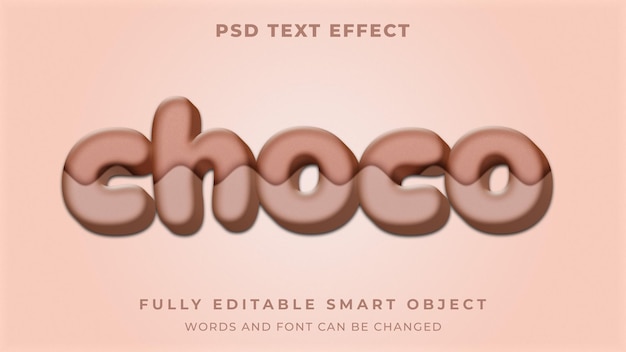 PSD cookies cake chocolate graphic style editable text effect