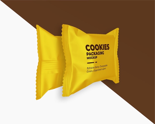 cookies package mockup food pack mockup chocolate package mockup