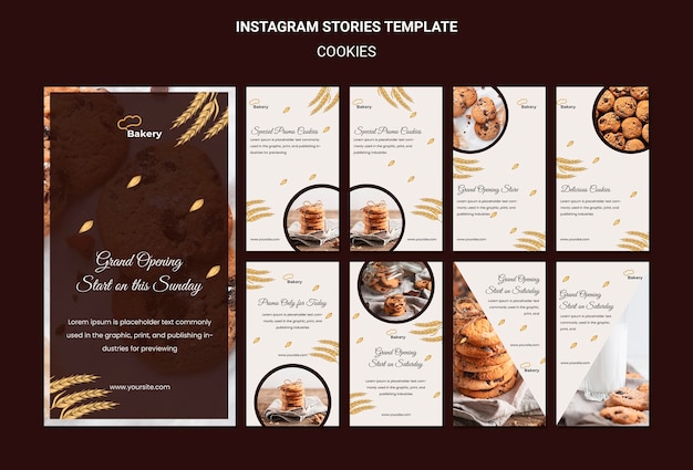 Cookies store instagram stories template