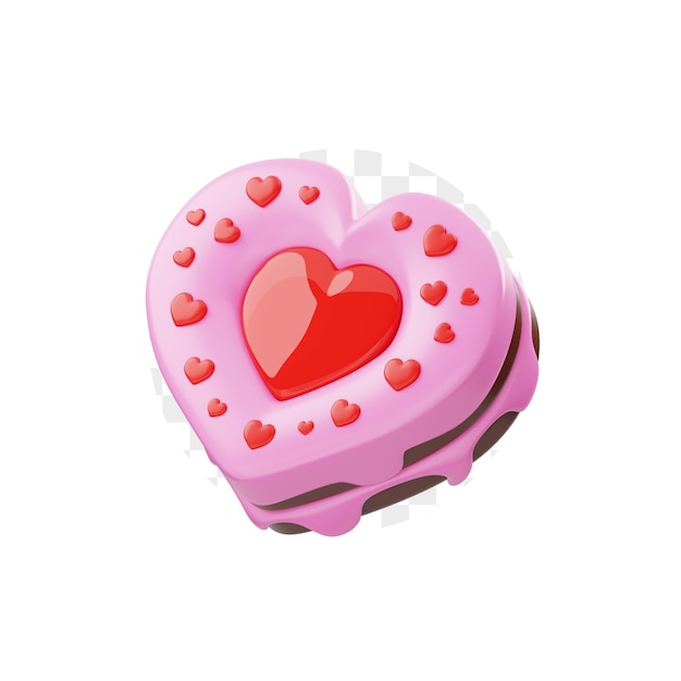 Cookies Valentine Love 3D Illustration