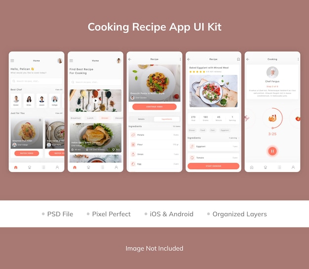 Cooking Recipe App UI Kit