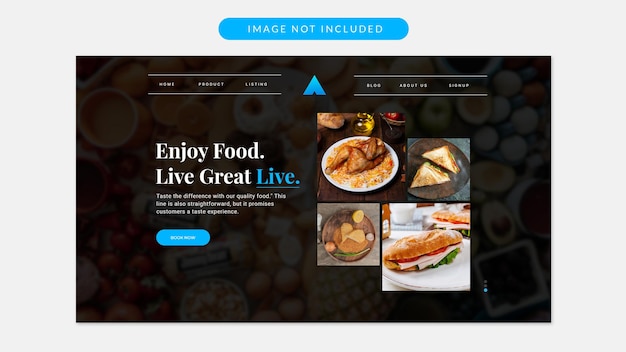 PSD cooking website psd landing page template