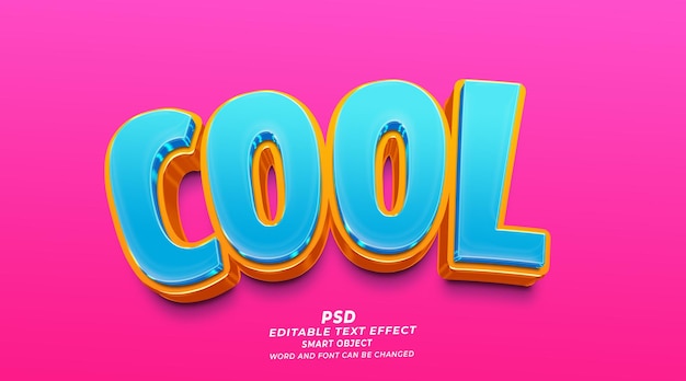 Cool 3d editable photoshop text effect style