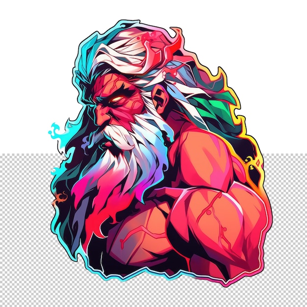 cool beard warrior illustration for your design project